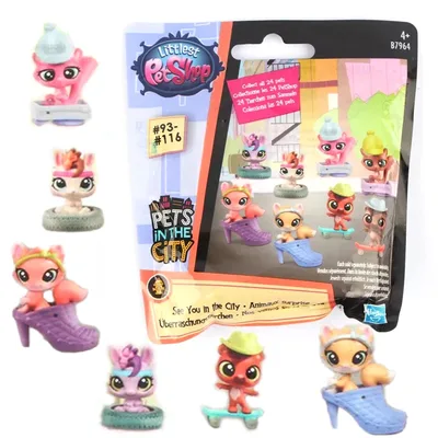 가장 작은 애완 동물 가게 Hasbro 귀여운 동물 모델 그림 고양이 모델 장난감 LPS 블라인드 박스 컬렉션 장식품 소녀 생일 선물
