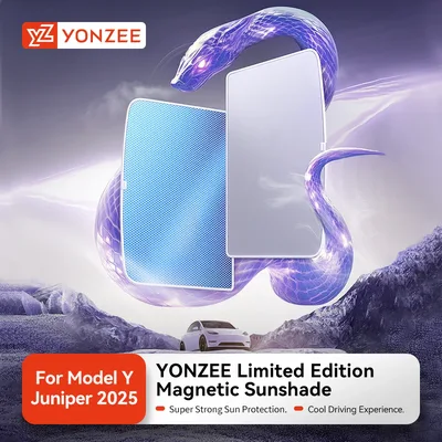 테슬라 2025-2026 모델 Y 주니퍼 스타십 블루 아이스 선쉐이드 허니콤 마그네틱 선쉐이드 유리 스크린 전면 후방 선루프용 YZ