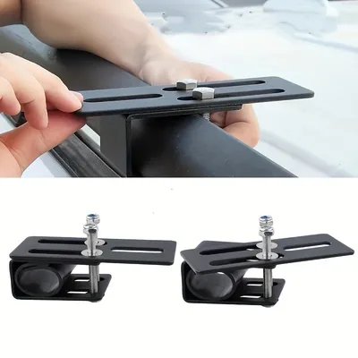 1Pc 범용 Led 라이트 바 루프 랙 마운트 브래킷 - 내구성이 뛰어난 철, Suv 및 오프로드 차량용 드릴 설치 없음
