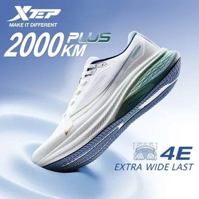 Xtep 2000km Plus 운동화 2025 새로운 봄 경량 미끄럼 방지 내마모성 남성용 트레이닝 조깅 스니커즈 875319110001