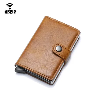 Rfid 금속 방문 신용 카드 소지자 남성용 지갑 고급 비즈니스 은행 카드 소지자 케이스 지갑 남성용 카드 보관함 Porte-cartes