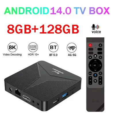 TV 박스 Rockchip RK3518 쿼드 코어 TV98 PK H96 MAX 스마트 듀얼 WiFi 4G 5G BT5.0 HD 4K 8K 음성 제어 8GB 128GB 안드로이드 14 iptv