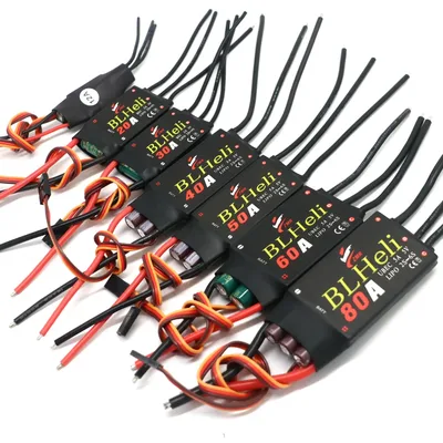 BLHeli 브러시리스 ESC 80A 12A 20A 30A 40A 50A 60A UBEC 포함 쿼드콥터 항공기 모델 고정익 다축 DIY FPV RC 드론