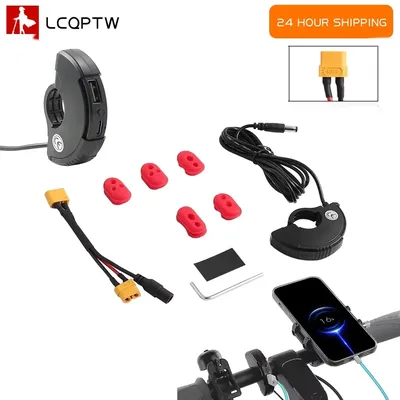 나인봇 맥스 G30 전동 스쿠터용 USB 신형 고속 충전기 XT60U-F 방수 소켓 타입 C 휴대폰 충전 브래킷 전원 어댑터