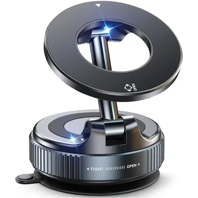 새로운 360 °   Magsafe 아이폰에 대 한 조정 가능한 진공 흡입 자기 브래킷 자동차 전화 홀더 삼성 화웨이 접이식 전화 브래킷