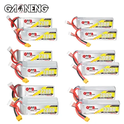 GNB 3S 4S 6S RC 리포 배터리 2200/2800/3000/3300mAh 100C XT60 플러그 포함 트럭 버기 보트 탱크 RC UAV FPV 헬리콥터 비행기용