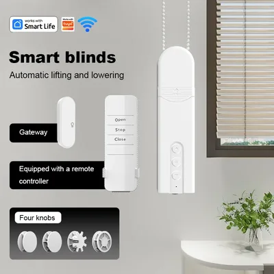 WiFi 전기 블라인드 롤러 모터 Alexa Google 홈 자동화 창 처리 기능이 있는 원격 APP 음성 제어 기능이 있는 무음 모터