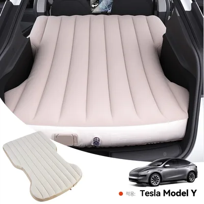 YZ 테슬라 Model Y 주니퍼 PVC 2021-2025 풍선 에어 매트리스 야외 캠핑 풍선 특수 스웨이드 패브릭 자동차 여행 침대