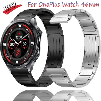 OnePlus Watch 46mm/3/2/2R 용 22mm 티타늄 스트랩 OPPO Watch 4 Pro-X-X2/Realme Watch S2-2 3 S Pro 용 고급 통기성 팔찌