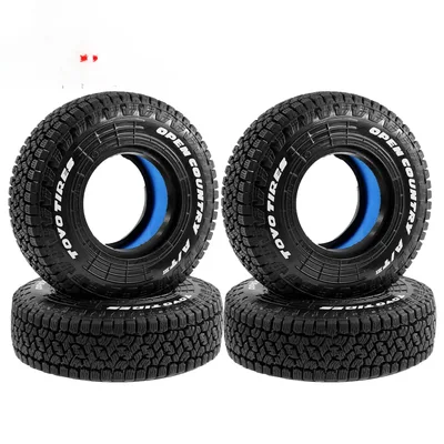 4개 105MM 1.9 RC 크롤러 105mm 고무 타이어 (Axial SCX10 TRX4 D90 TF2 오프로드 전지형 1:10 RC 자동차용, 높은 접지력 미끄럼 방지)