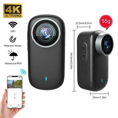 WiFi 4K 미니 썸 카메라 바디캠 액션 자전거 카메라 오토바이 스포츠 카메라 바디 액션 스포츠 DV 캠코더 30M 방수 (옵션)