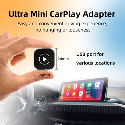 2025 울트라 미니 2-in-1 무선 CarPlay&Android Auto 어댑터 5.8GHz WiFi 플러그 앤 플레이 (99%의 기존 유선 차량용) BT 5.0 OTA 업그레이드