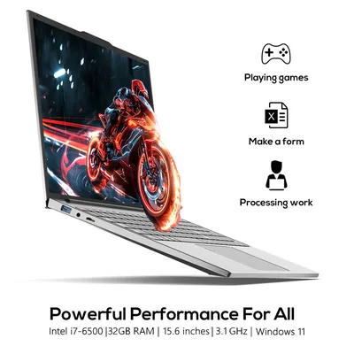 노트북 15.6인치 인텔 i7-6500U 게이밍 노트북 32GB DDR4 2TB 윈도우 11 백라이트 키보드 휴대용 노트북 컴퓨터 PC 1920*1080