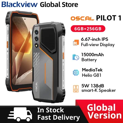 블랙뷰 오스칼 파일럿 1 러기드폰 6.67인치 HD+ 90Hz 디스플레이 15000mAh 5W 박스 스피커 6GB 256GB 헬리오 G81 CPU NFC 휴대폰