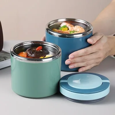 630/1000ml 보온 식품 용기, 스테인리스 스틸 보온 도시락, 학교 및 사무실용 보온 수프 용기