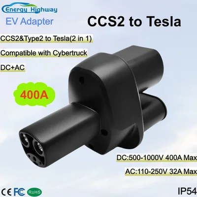 CCS2 테슬라 전기차 충전 어댑터 400A CCS 콤보 2 테슬라용 변환기 차량용 충전기 CCS2 테슬라 어댑터