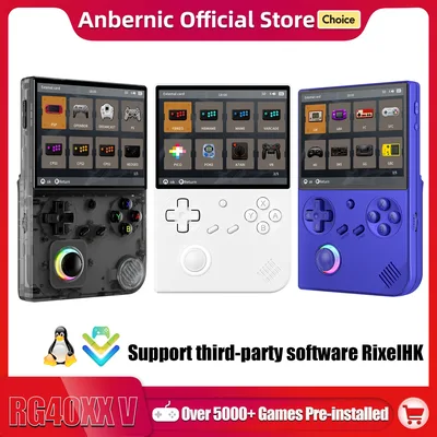 ANBERNIC RG 40XXV 64 비트 Linux 레트로 휴대용 게임 콘솔 4.0 ''IPS 화면은 APP로 5G WiFi Bluetooth HD-Out RG40XXV를 지원합니다.