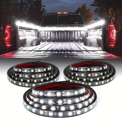2in1 3in1 백색 LED 트럭 침대 빛 스트립 150cm 화물 픽업 트럭 SUV RV 보트 장식 램프에 대 한 On/Off 스위치 블레이드 퓨즈