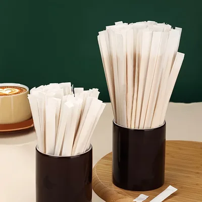100개입 커피 스틱 개별 포장 일회용 나무 커피 스티러 14cm 차 스틱 음료용 커피 나무 젓개