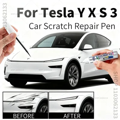테슬라 모델 3 Y X S 차량 페인트 스크래치 수리 펜 터치업 휠 허브 터치업 펜 블랙 펄 화이트 실버 딥시 블루 레드