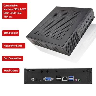 공장 64GB NVME 5700U 5500U 5300U 저렴한 사무용 미니-PC 소형 마이크로 PC 미니 컴퓨터 AMD R3 R5 R7 AMD 미니 PC