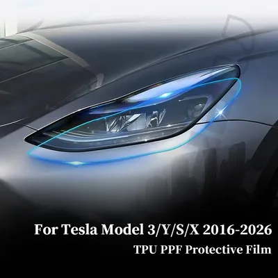 테슬라 모델 3/Y/S/X 2016-2026 헤드라이트 후방 TPU 보호 필름 프리컷 PPF 클리어 브라 긁힘 방지 투명