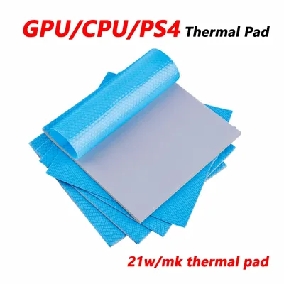 24W/MK GPU CPU 열 패드 히트싱크 냉각 전도성 실리콘 패드 100x100mm 고품질 열 패드 열 절연