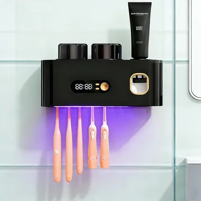 무선 UV 칫솔 소독기 비천공 벽걸이형 UV 칫솔 살균 건조기 충전식 UV 칫솔 소독기
