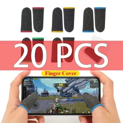 20/40PCS PUBG 모바일 게임용 손가락 커버 게임 컨트롤러 땀 방지 스크래치 방지 미끄럼 방지 터치 스크린 게임용 손가락 엄지 커버