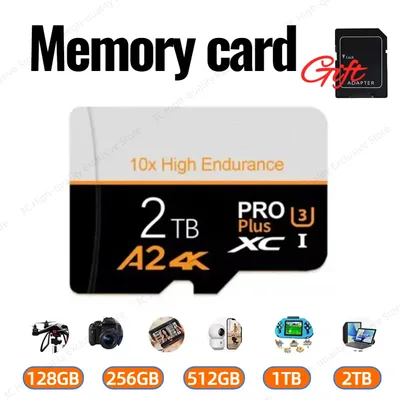 2TB 메모리 카드 1TB 메모리 카드 512GB Tf SD 카드 대용량 플래시 카드 PC/전화/Mac/카메라용 고속 플래시 드라이브 신규