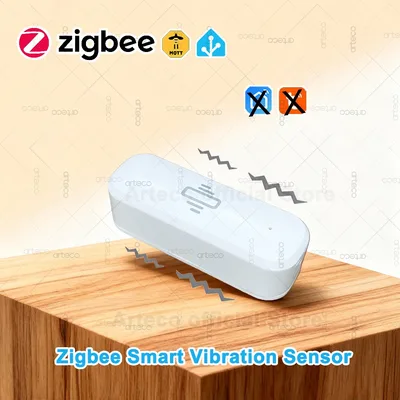 ZigBee 스마트 진동 센서 실시간 진동 모니터 센서 보안 보호 Zigbee2MQTT 홈 어시스턴트와 호환 가능