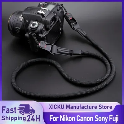 퀵 릴리스 조절 가능 카메라 스트랩 니콘 캐논 소니 후지용 DSLR 미러리스 카메라용 내구성 있는 폴리아미드 등산 로프