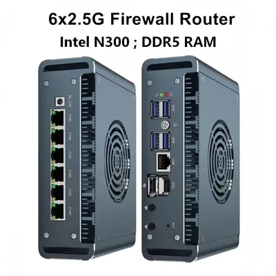 인텔 N300 미니 PC 씬 클라이언트 6xi226 2.5G 랜 DDR5 NVME PFsense 우분투 산업용 기업용 미니 컴퓨터 방화벽 게이트웨이 4G