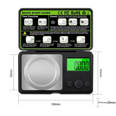 미니 디지털 저울 보석 밀리그램 저울 휴대용 주방 베이킹 저울 100g 0.001g 고정밀 밀리그램 저울