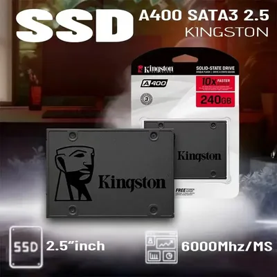 킹스톤 SSD 내장형 솔리드 스테이트 드라이브 A400 960GB 480GB 240GB 120GB 2.5인치 SSD SATA III HDD 하드 디스크 (노트북 데스크탑 PC용)