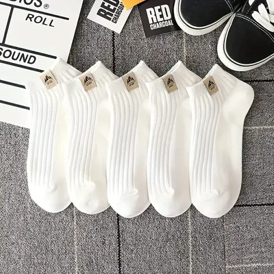 편안하고 부드러운 발목용 남성용 야외 스포츠 피트니스 캐주얼 양말 5/10쌍 여성용 보이지 않는 땀 흡수 양말