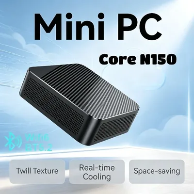 2026 신형 다용도 인텔 코어 N150 휴대용 미니 PC 16GB DDR4 1TB/2TB SSD 4K WiFi6 저소음 냉각 사무실/가정용 데스크탑 컴퓨터