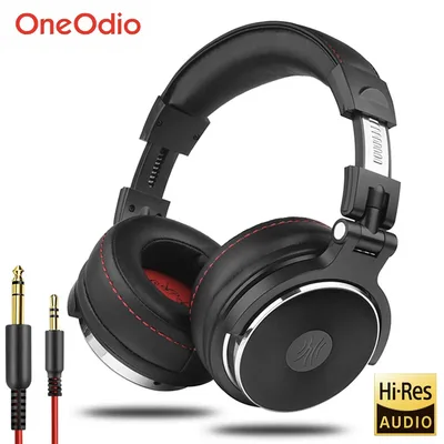 Oneodio 이어폰 유선 헤드셋 전문 Studio Pro 10/30/50 DJ 헤드폰, 마이크 귀걸이 HiFi 고해상도 감청 헤드폰 PC 용
